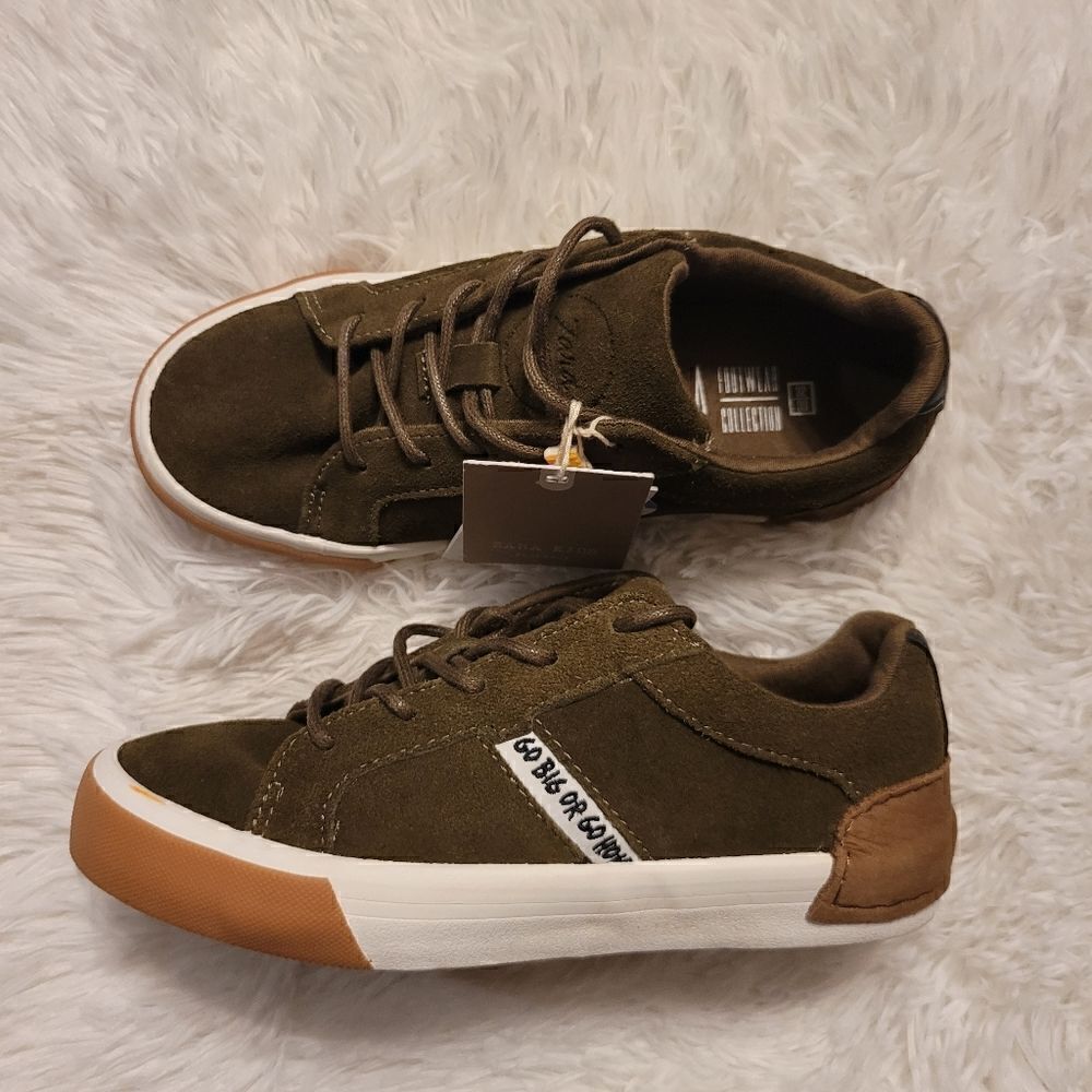 Zara Kids Leather Casual Shoes Size 7/8 Boys